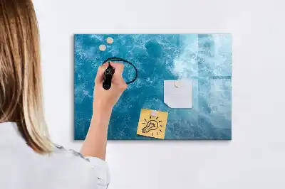 Magnetic marker board sea water finish
