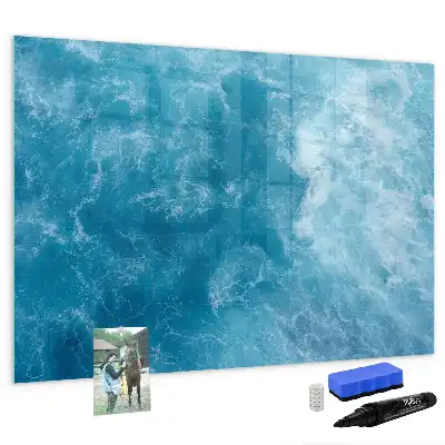 Magnetic marker board sea water finish