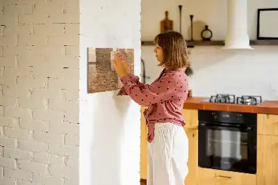 Magnetic glass dry erase board with a light wood frame