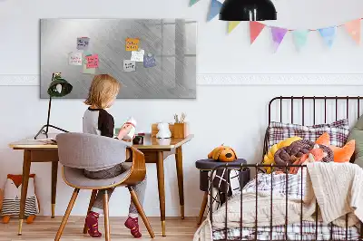 Magnetic glass dry erase board with a metal wall mount