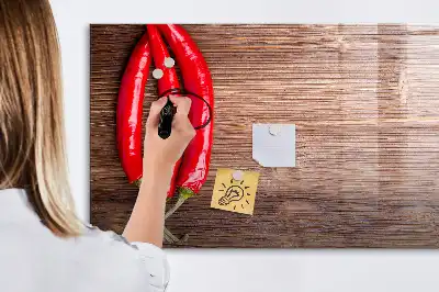 Magnetic marker board peppers design