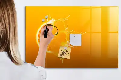 Magnetic marker board orange