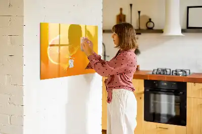 Magnetic marker board orange