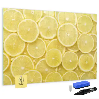 Magnetic marker board lemon slices design