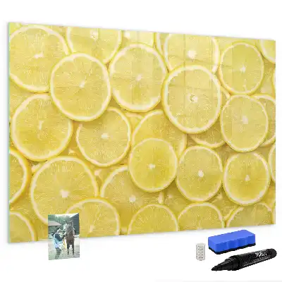 Magnetic marker board lemon slices design