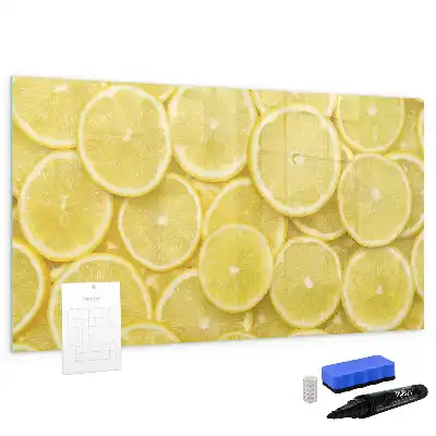 Magnetic marker board lemon slices design