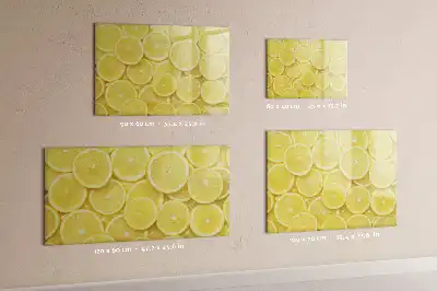 Magnetic marker board lemon slices design