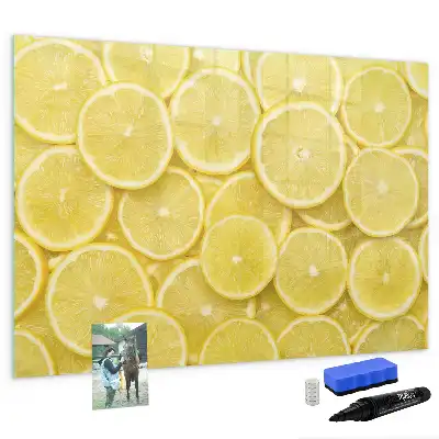Magnetic marker board lemon slices design