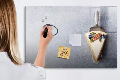 Magnetic marker board piece of cake design