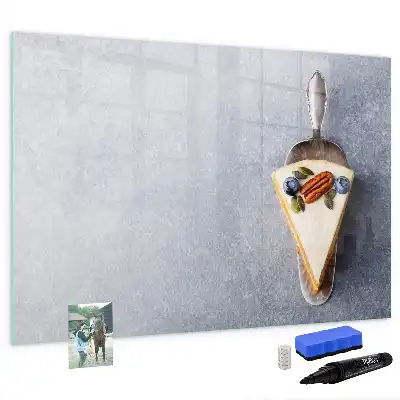 Magnetic marker board piece of cake design