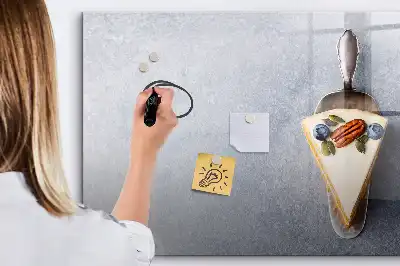 Magnetic marker board piece of cake design