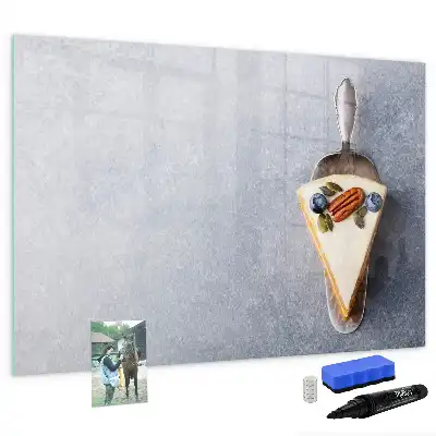 Magnetic marker board piece of cake design