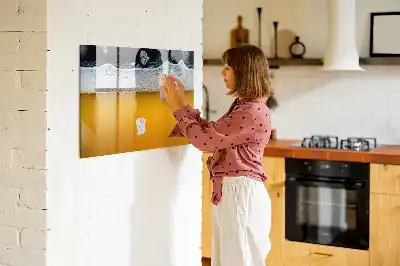 Magnetic glass dry erase board beer tap shaped