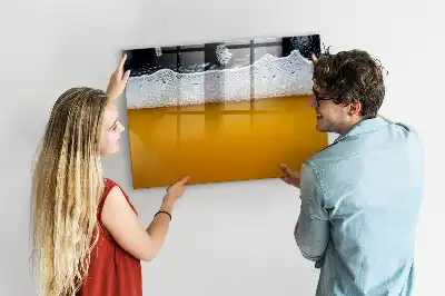 Magnetic glass dry erase board beer tap shaped
