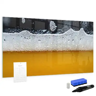 Magnetic glass dry erase board beer tap shaped