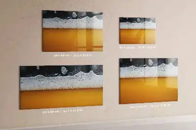Magnetic glass dry erase board beer tap shaped
