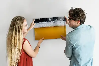 Magnetic glass dry erase board beer tap shaped