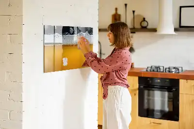 Magnetic glass dry erase board beer tap shaped