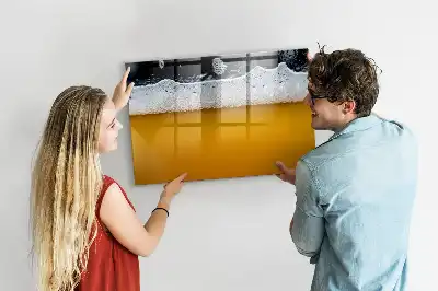 Magnetic glass dry erase board beer tap shaped
