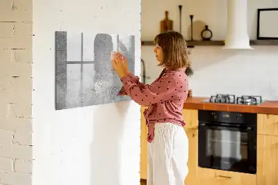Magnetic marker board raw wall finish