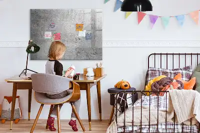 Magnetic marker board raw wall finish
