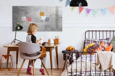 Magnetic marker board raw wall finish
