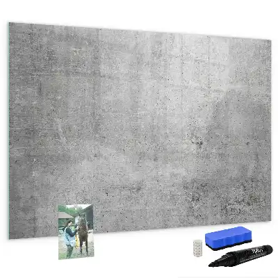 Magnetic marker board raw wall finish