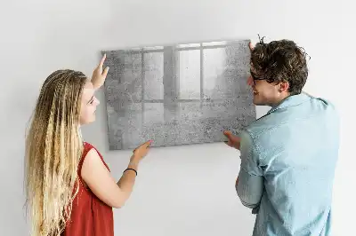 Magnetic marker board raw wall finish
