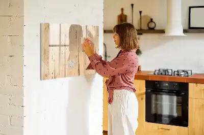 Magnetic glass dry erase board with wooden frame