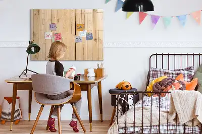 Magnetic glass dry erase board with wooden frame