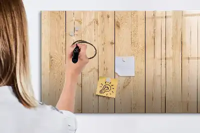 Magnetic glass dry erase board with wooden frame