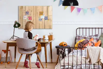 Magnetic glass dry erase board with wooden frame