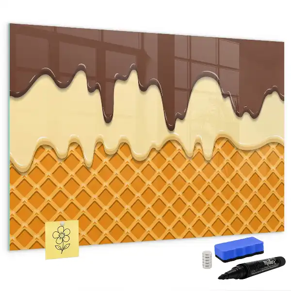 Magnetic marker board ice cream design