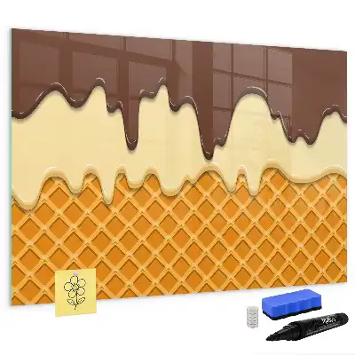 Magnetic marker board ice cream design