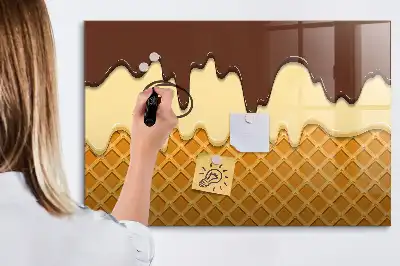 Magnetic marker board ice cream design