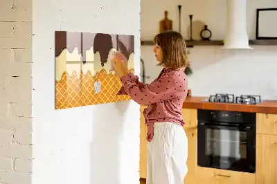 Magnetic marker board ice cream design