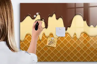 Magnetic marker board ice cream design
