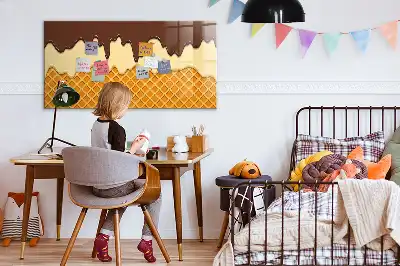 Magnetic marker board ice cream design
