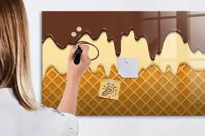 Magnetic marker board ice cream design