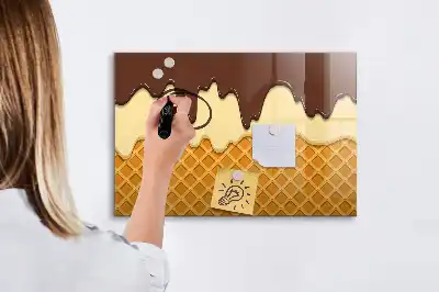 Magnetic marker board ice cream design