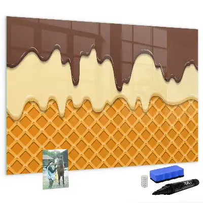 Magnetic marker board ice cream design