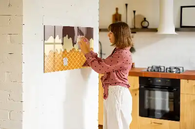 Magnetic marker board ice cream design