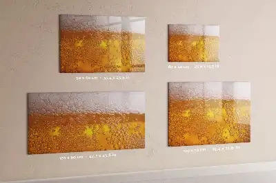 Magnetic glass dry erase board beer design