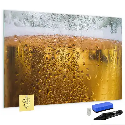 Magnetic glass dry erase board beer mug