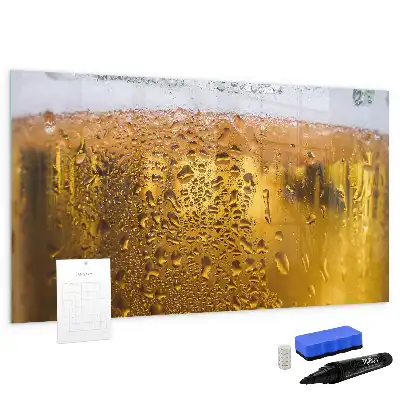 Magnetic glass dry erase board beer mug