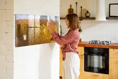 Magnetic glass dry erase board beer mug