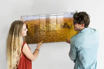 Magnetic glass dry erase board beer mug