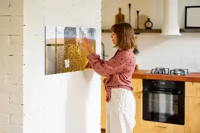 Magnetic glass dry erase board beer mug
