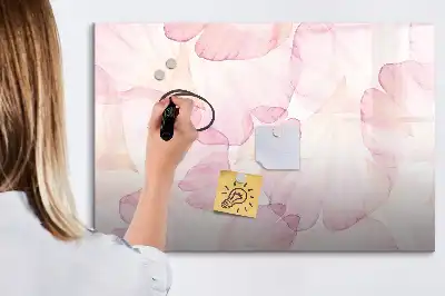 Magnetic marker board Watercolor petals
