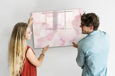 Magnetic marker board Watercolor petals